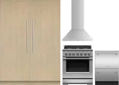 5 Piece Package Includes Refrigerator, Freezer, Range, Hood And Dishwasher